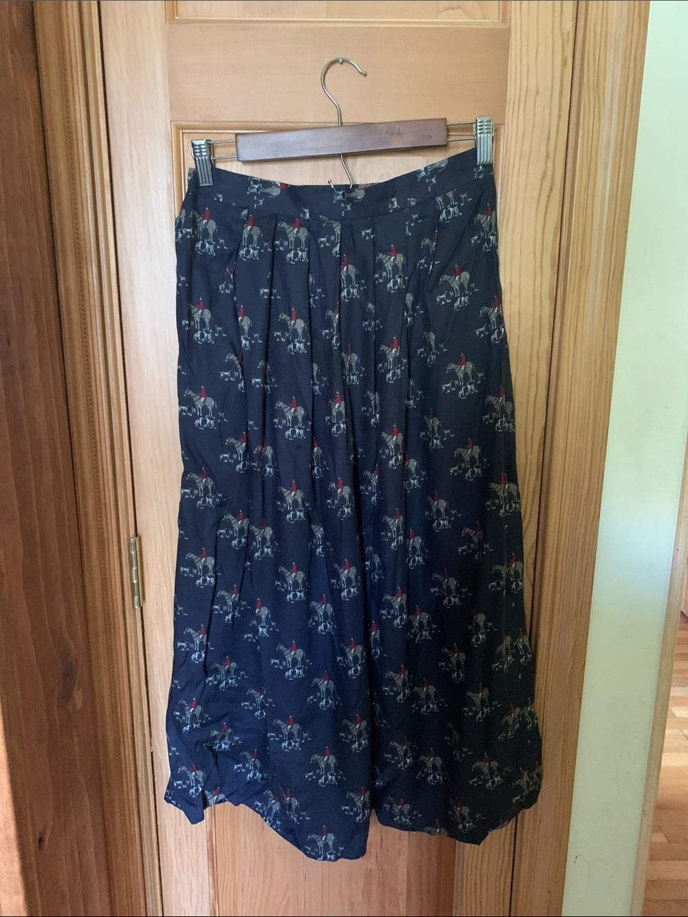 ☁️ Vintage Navy Horse Printed Women's Skirt ☁️